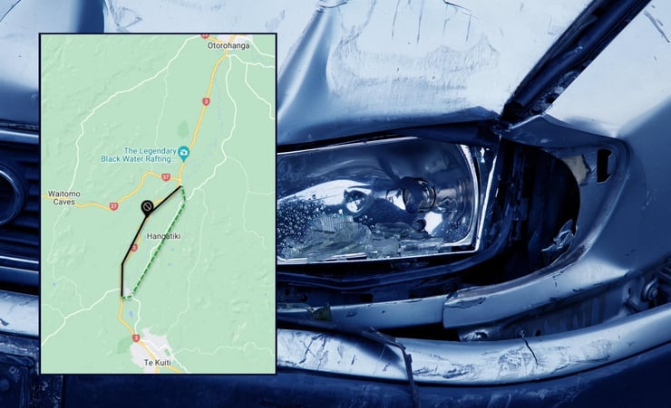 Eight injured in crash at Waitomo