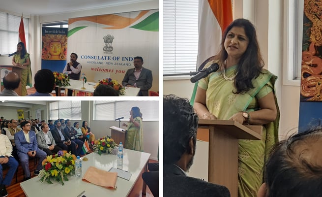 HE Neeta Bhushan met Indian community leaders in Auckland