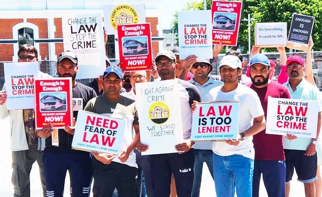 Christchurch business owners join protest march