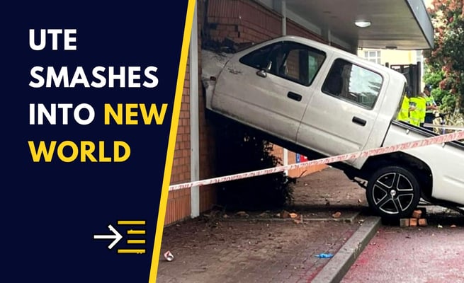 Ute smashes into New World in central Wellington