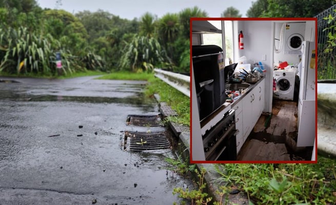 Auckland Council warns of poo-infected water, strong winds