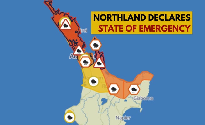 Northland declares state of emergency as it faces its first red heavy rain warning