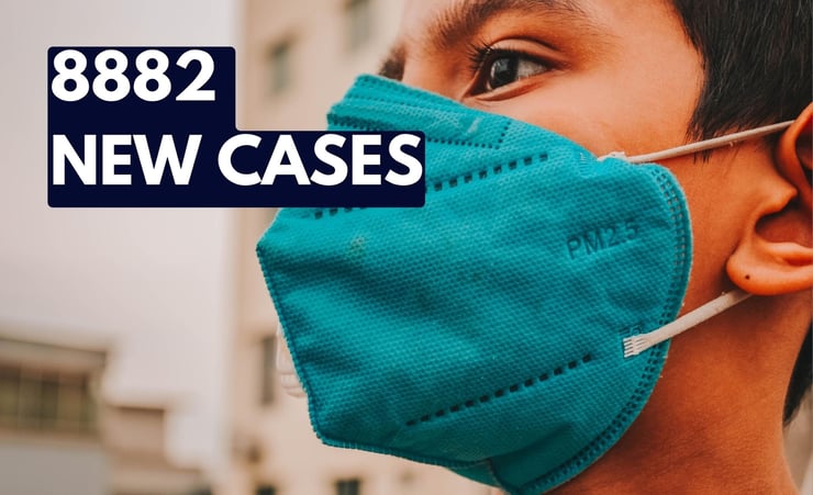 Covid-19 update: 8882 new cases, 26 deaths and 161 in hospital
