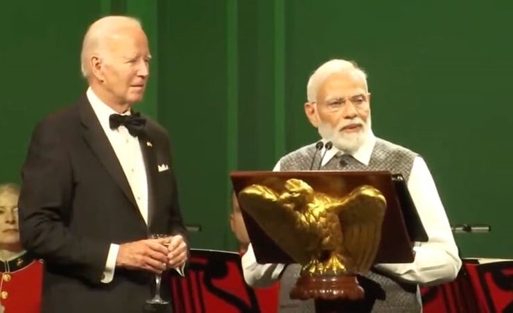 US President, First Lady Jill Biden welcome PM Modi at White House for State dinner, guests include several big-wigs