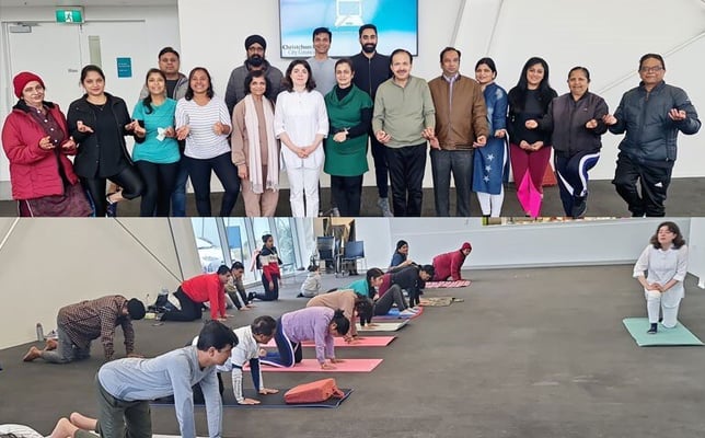 Chch Yoga enthusiasts celebrate International Yoga Day