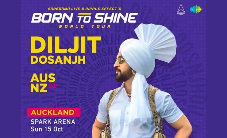 Tickets for Diljit Dosanjh’s live concert in Auckland scheduled this October go on sale from August 7 on Ticketmaster