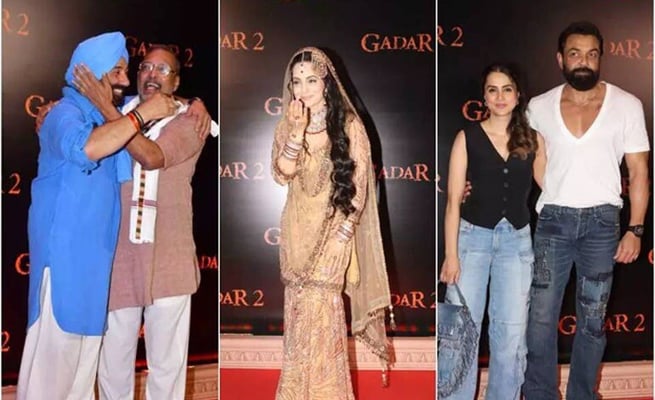 Bobby Deol to Nana Patekar, celebs attend Sunny Deol, Ameesha Patel’s ‘Gadar 2’ special screening