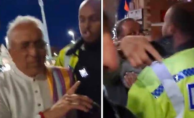 Cop ‘manhandles’ elderly Hindu priest in Leicester, video goes viral