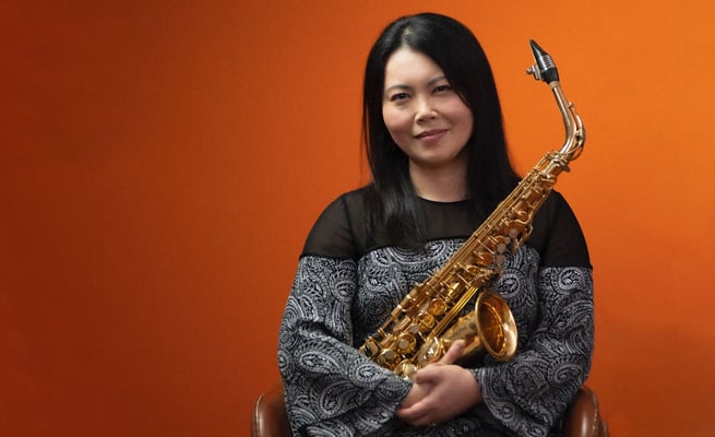 Blown away: Japanese saxophonist romances Bollywood tunes