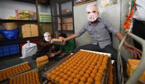 BJP prepares for celebrations, Congress office deserted