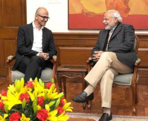 Microsoft CEO meets Modi; keen to be partner in Digital India