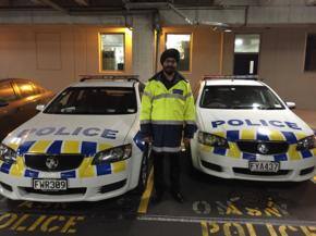 Kanwaljit Singh Bakshi rides along with the New Zealand Police