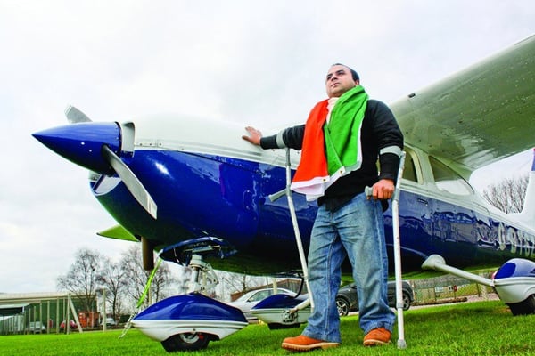 Polio survivor conquers the sky