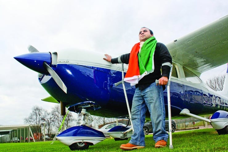 Polio survivor conquers the sky