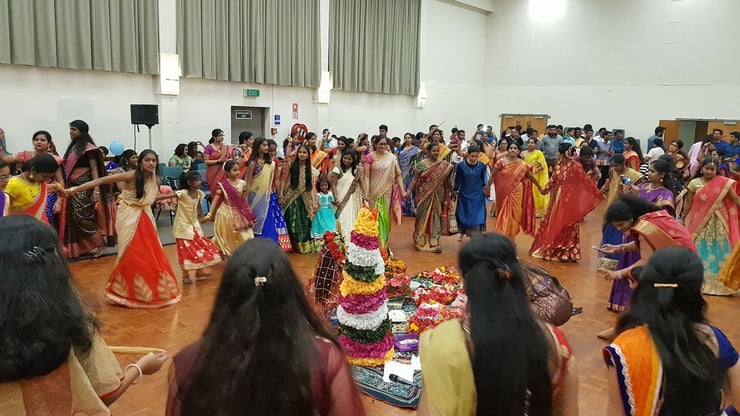 Telangana Community celebrates ‘Bathukamma Samaraalu’