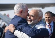Modi breaks protocol to welcome Israeli PM