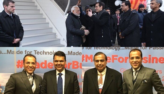 Indian Prime Minister Modi meets CEOs at World Economic Forum, Davos