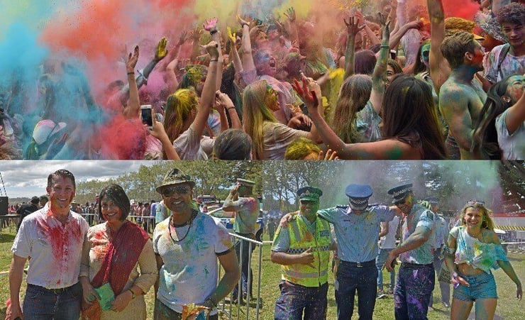 Community drenches in colours at ISKCON Holi