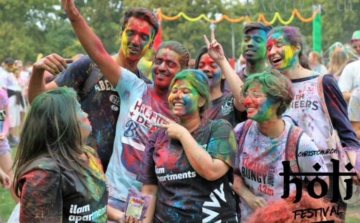 Christchurch coloured in the Holi spirit