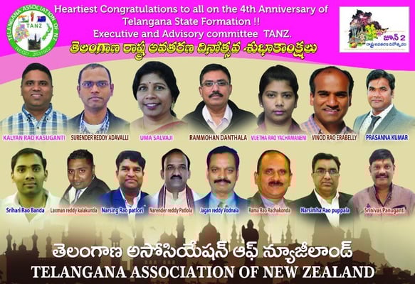 Telangana Association of New Zealand Formation and activities