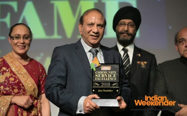 Jeet Suchdev named recipient of the Kiwi Indian Community Service Excellence Award 2018