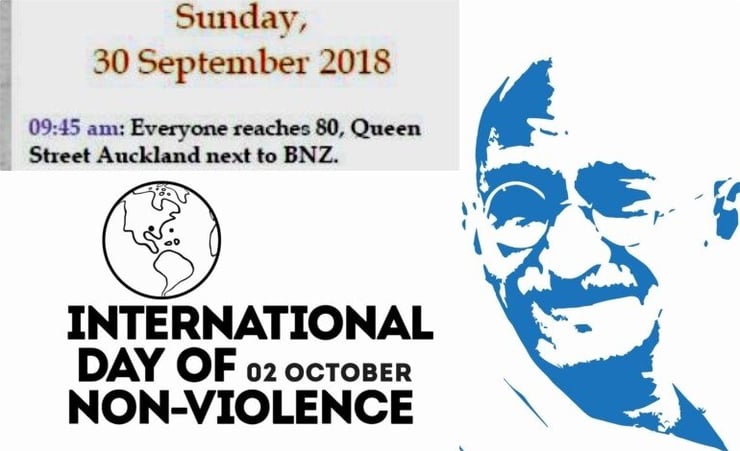 Celebrating International Day of Non-Violence with ‘March for Global Peace’ in Auckland